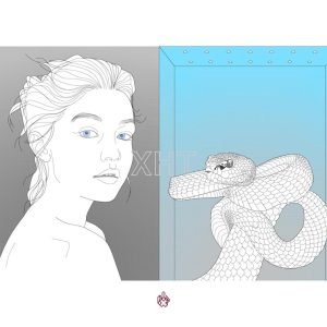 «Eva y su mascota»